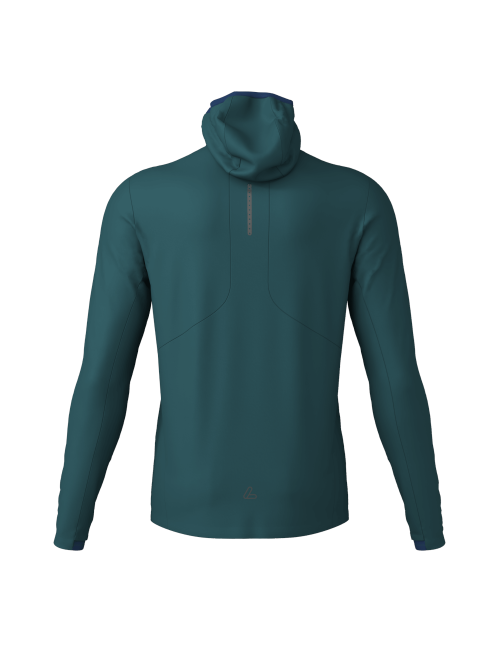 Loeffler Sportshirt mit langen Ärmeln, M, Zip Hoody Motion, Smeraldo – Petrol