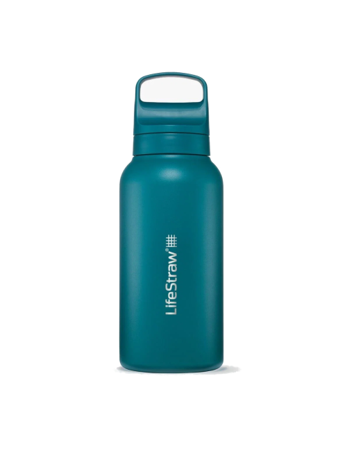 LifeStraw water filter bottle Go 2.0 stainless steel Cactus Green insulated 1 litre - Green