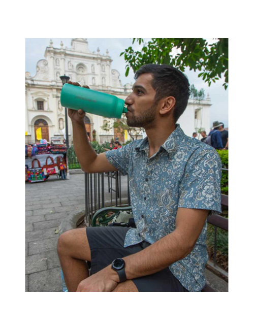 LifeStraw water filter bottle Go 2.0 Kyoto Orange stainless steel insulated 700 ml - Orange