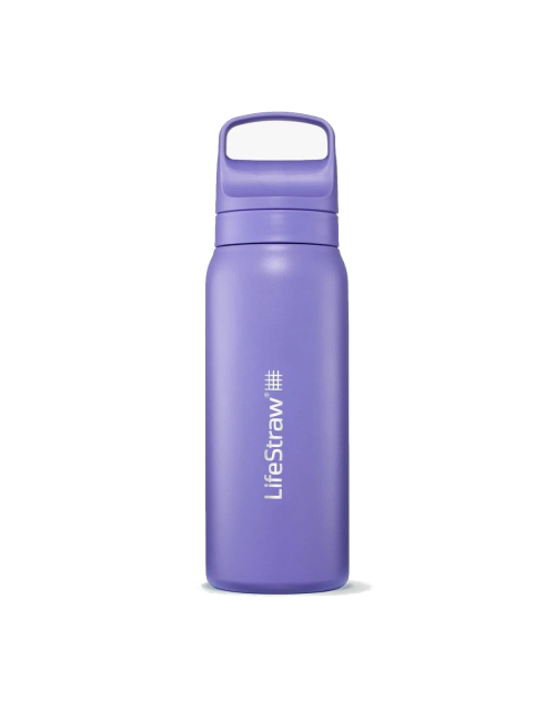LifeStraw Go 2.0 Thistle Purple Stainless Steel Insulated Water Filter Bottle, 700 ml – Purple