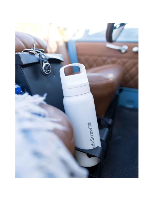 LifeStraw Go 2.0 Thistle Purple Stainless Steel Insulated Water Filter Bottle, 700 ml – Purple