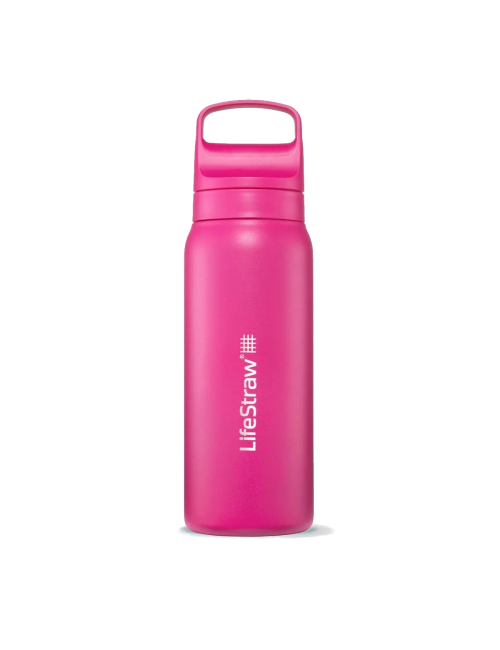 LifeStraw waterfilterfles Go 2.0 Orchid Pink RVS geïsoleerd 700 ml - Roze