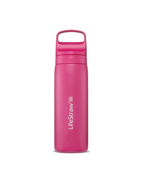 LifeStraw Go 2.0 Orchid Pink Stainless Steel Insulated Water Filter Bottle, 500 ml – Pink