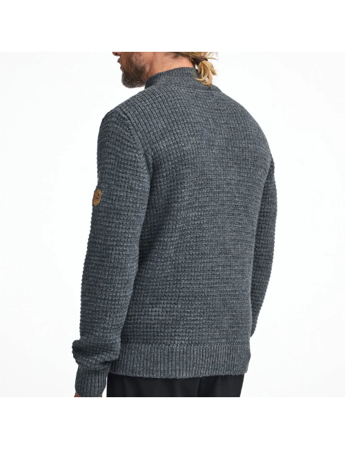 Maglione da uomo Ivanhoe Moritz con mezza zip – 100% lana, giallo
