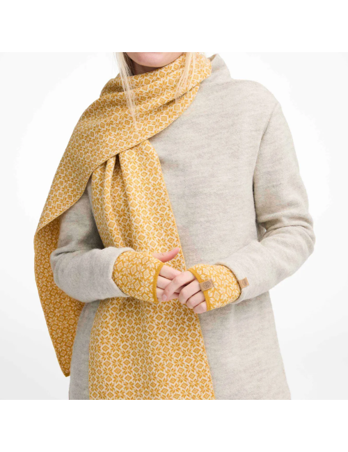 Sciarpa lavorata a maglia Ivanhoe in lana Fiona Graphite Marl - Taglia unica 185x27-D Grigio