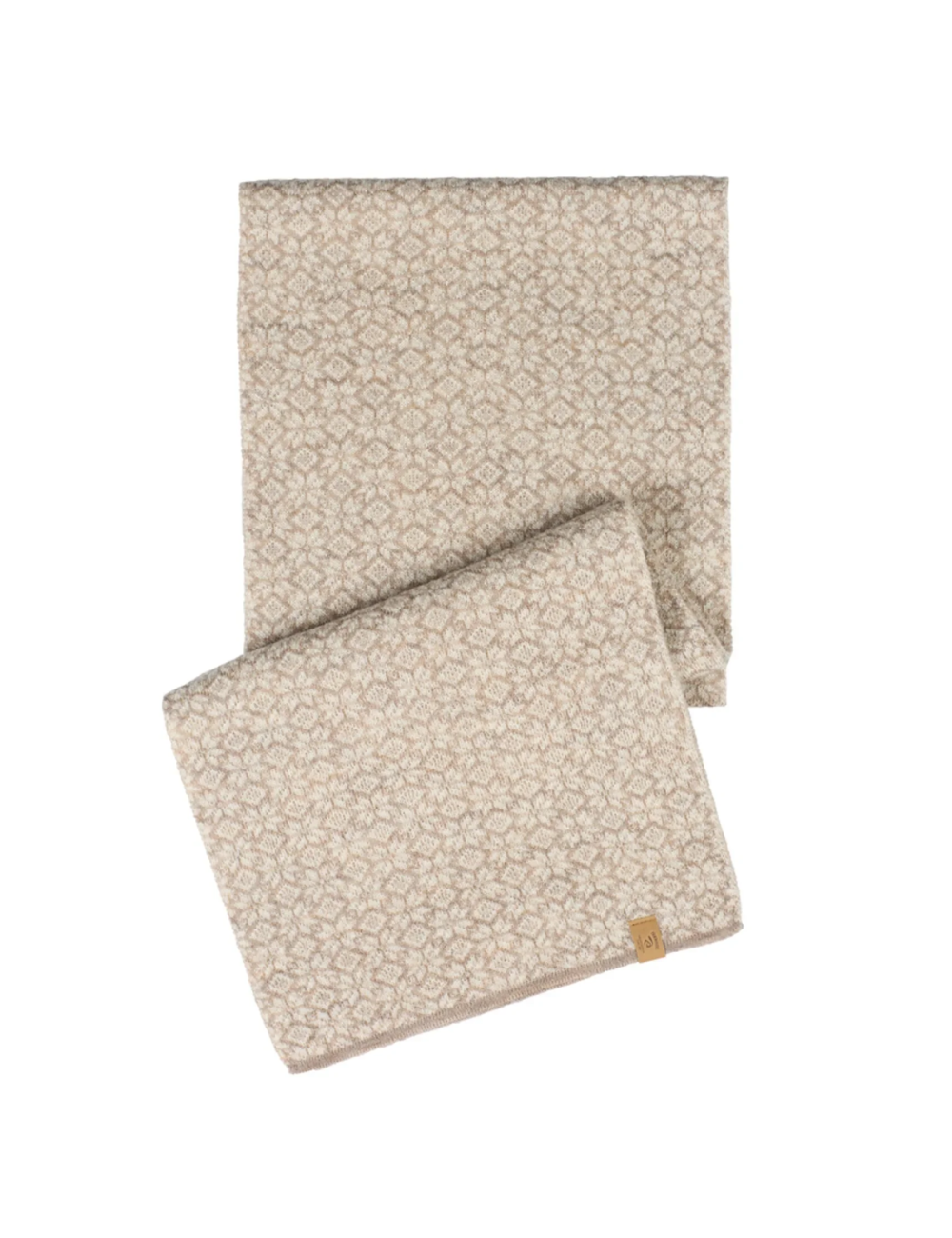 Ivanhoe Fiona woollen scarf, Sand, dark grey, 185 x 27 cm
