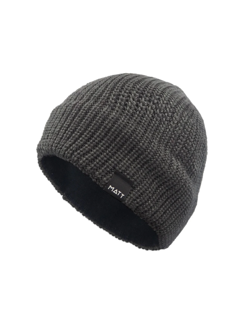 Matt muts MattWarm - One Size - Merinowol - Donker Grijs