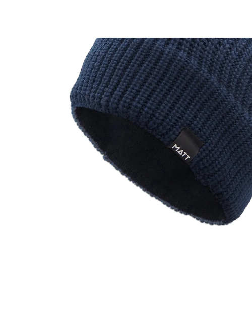 Matt muts MattWarm - One Size - Merinowol Navy - Donker Blauw